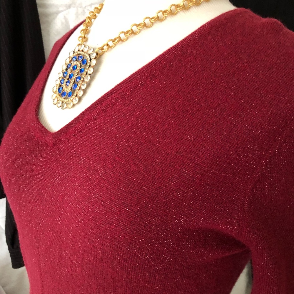 PURE 100% cashmere🎉🎉SALE NO OFFERS 🎉🎉v neck - Picture 4 of 7